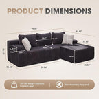 Modular Sectional Sofa Couches L-Shape Couch 3 Seat Modular Sofa Memory Foam - Image 2