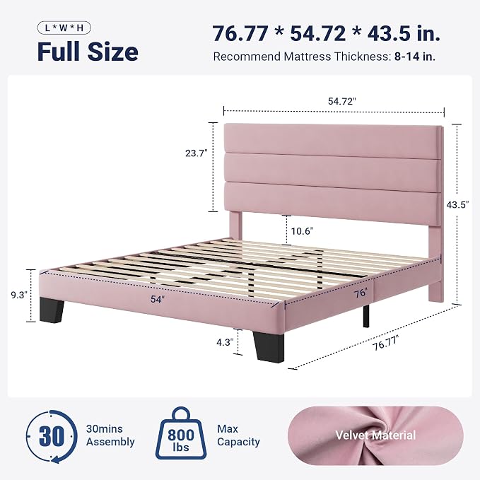 Allewie Full Size Platform Bed Frame - Image 2