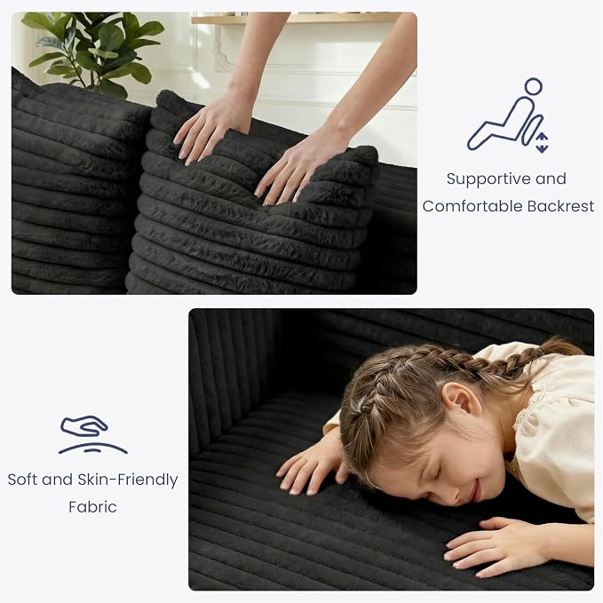 3-in-1 Convertible Sofa Bed: Boneless Loveseat Sleeper & Folding Couch Bed - Image 5