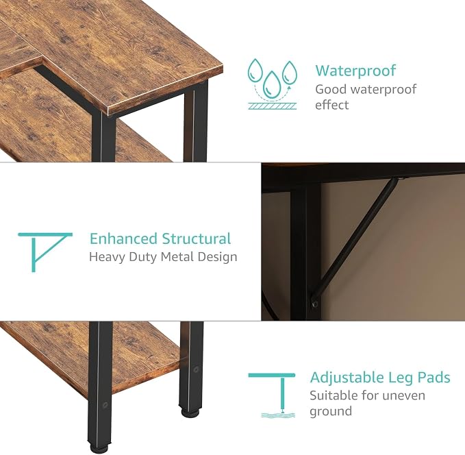 Lufeiya L Shaped Computer Desk - Image 9