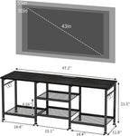 YGEOMER Black Entertainment Stand - Image 3
