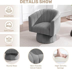 Swivel Accent Barrel Chair, Cute Comfy Small Round 360° Arm Chair. Velvet Sofa - Image 3