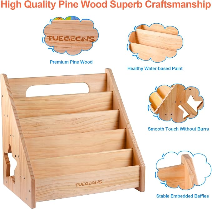 Montessori Bookshelf, Toddler Bookshelf - Image 5