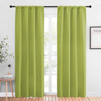NICETOWN Blackout Curtains for Living Curtains, Fresh Green, 1 Pair, 34-inch W by NICETOWN