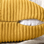 MIULEE Mustard Yellow Decorative Euro Sham Pillow Covers 24x24 Inch 2 Pack | - Image 6