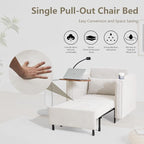 LEVNARY 3-in-1 Convertible Chair Pull Out Bed, Single Sofa Chair Sleeper - Image 4