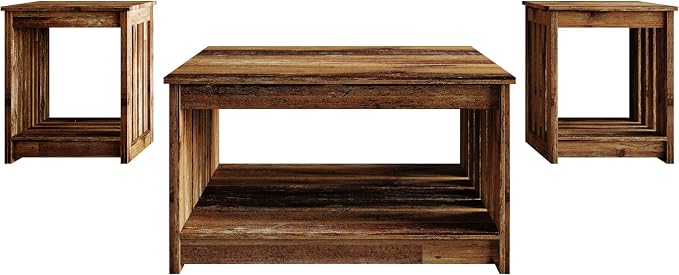 HOME DESIGN Nashua 3 Piece Coffee Table Set - Image 3