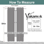 Yakamok Greyish Green 100% Blackout Curtains 84 Inches Long 52" Wide, 2 Thick - Image 2