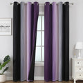 Black and Purple Ombre Blackout Curtains 102 Inch Length | Room Darkening by ESTELARTEXTILER