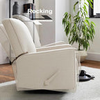 Harkawon Swivel Rocker Recliner Chair, Glider Rocker Recliner, Rocking Chair - Image 4