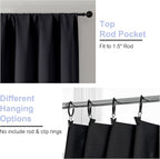 Simplebrand Black Blackout Curtains - Image 4
