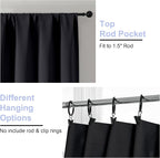 Simplebrand Ava Halloween Black Short 36 Inches Blackout Curtain 2 Panels Set - Image 4