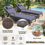 GarveeLife Outdoor Wicker Chaise Lounge Chair - Image 7