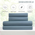2 PCs Dusty Blue Pleat Wide Drapes - Image 5