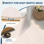 GarveeHome Scalloped Washable Rugs 5x7 Rug - Image 6
