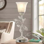 Rustic Touch Table Lamp for Bedroom, 3-Way Dimmable Nightstand Lamp - Image 2