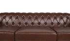 LEVNARY Chesterfield Sofa, Classic Tufted Upholstered Leather Couch, Modern 3 - Image 6