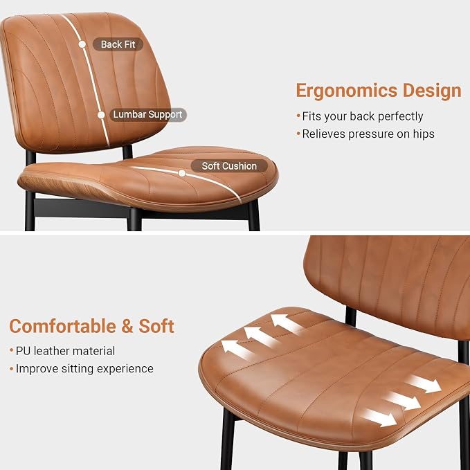 YaFiti Dining Chairs Set of 2, Dining Room and Kitchen Chairs, Mid Century - Image 6