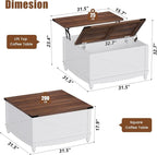 ALLSTAND 31.5" Lift Top Coffee Table - Image 2