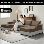 UNBBRRL 10 Pieces Stretch Sofa Cushion Covers - Image 6