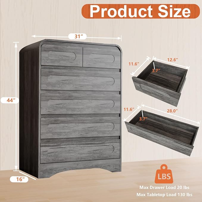 5 Piece Bedroom Sets, Modern Dresser and Nightstand Sets & Bookshelf - Image 7