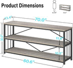 LVB Extra Long 3-Tier Sofa Table, Industrial Console Table - Image 2