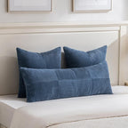 Fancy Homi 2 Packs Dusty Blue Euro Decorative Throw Pillow Covers 26x26 Inch - Image 5