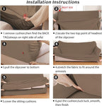 Turquoize Stretch Sofa Slipcover 2 Pieces Sofa Cover Couch Cover - Image 5
