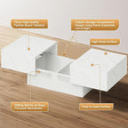 HedoAjim White Marble Coffee Table - Image 5