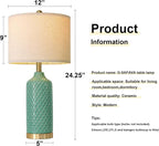 G-SAFAVA24.25 Modern Ceramic Green Table Lamps Set of 2 - Image 7