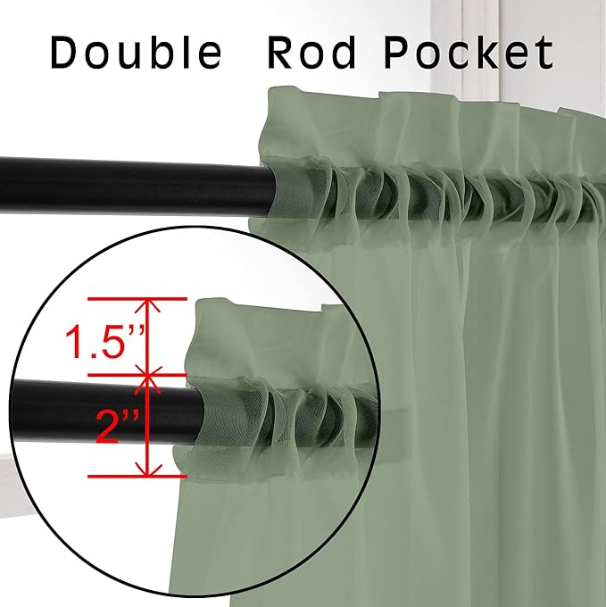 2 Pieces Bedroom Curtains 96" Length - Image 4