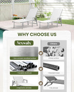 Vexwalx Patio Chaise Lounge Outdoor - Image 7