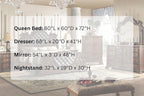 First of a Kind Santa Monica Traditional 4 Piece Queen Bedroom Set - Image 6