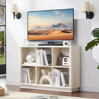 Joaxswe 6 Cube Bookcase, Wood Low Floor Standing Bookshelf - Image 5