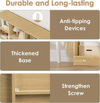 FACBOTALL Triple Wide Bookshelf, 6 Tier Large Bookshelf, Bookcase - Image 7