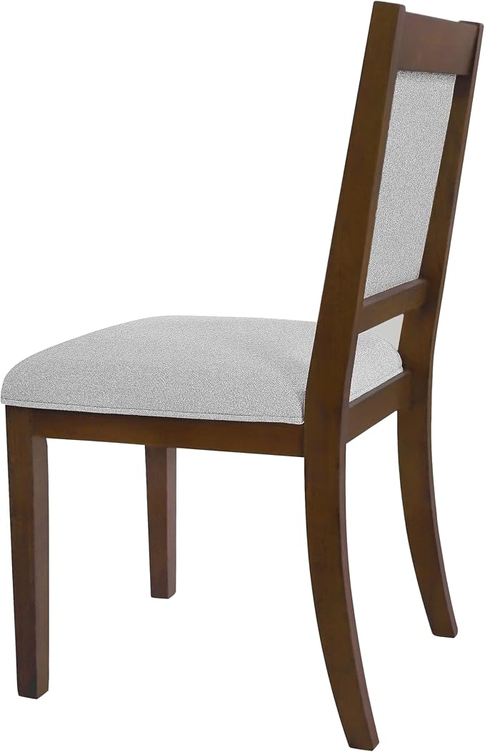 HomePop Open Back Upholstered Wood Frame Dining Chairs - Image 6