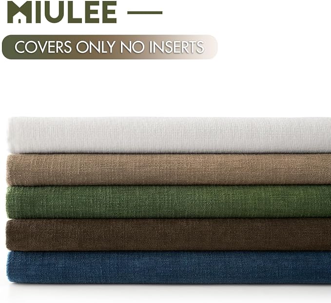 MIULEE Chocolate Brown Chenille Couch Throw Pillow Covers, 20x20 | Set of 2 - Image 8