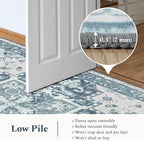 Rugflix 9x12 Area Rugs for Living Room, Washable Light Blue Large Rug | Machine - Image 4