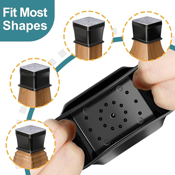 24 Pcs Chair Leg Floor Protectors Square - Image 3