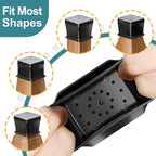 24 Pcs Chair Leg Floor Protectors Square - Image 3