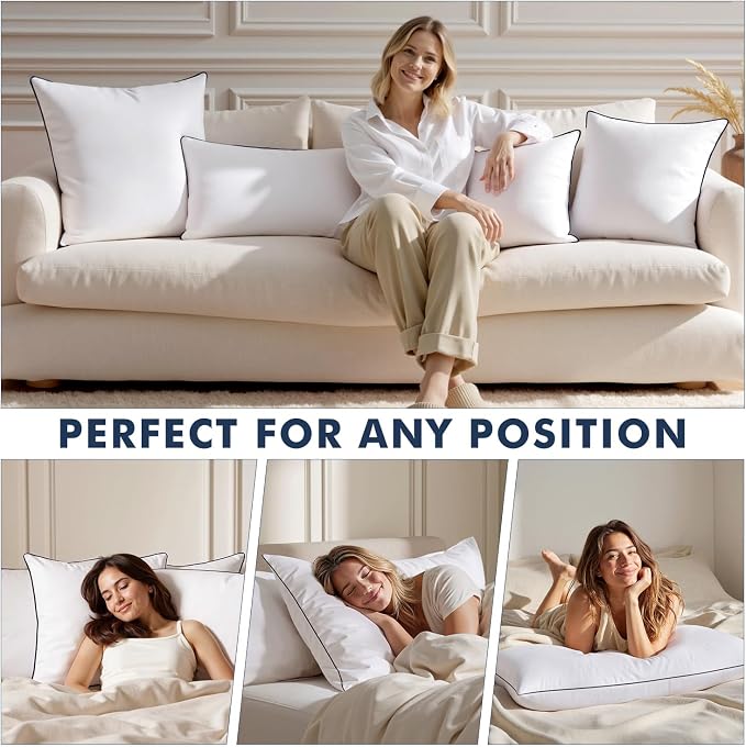 MIULEE Goose Feather Down 14x36 Pillow Insert - Image 3
