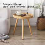 Round Side Table, Boho Circle End Table Coffee Table - Image 4