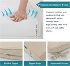 Outdoor Chaise Lounge Cushion Set of 2, Fadesafe Water-Repellent Lounge Deck - Image 6