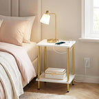 HOOBRO Side Table with Charging Station, End Table with USB Port and Outlet - Image 4