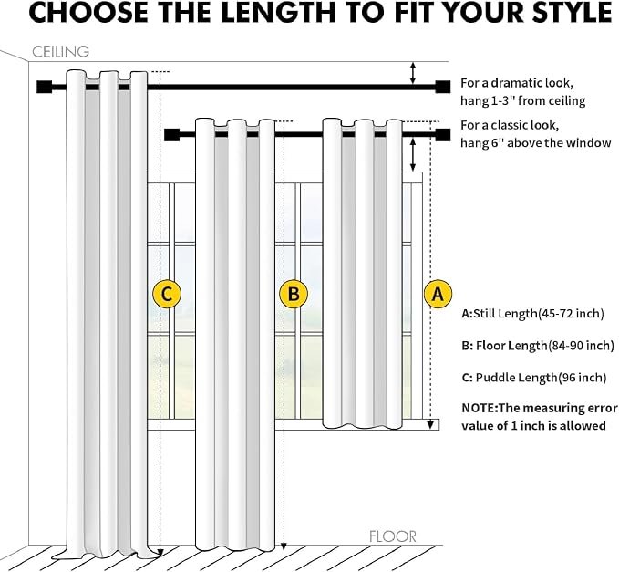 MIULEE Beige White 100% Blackout Short Curtains - Image 8