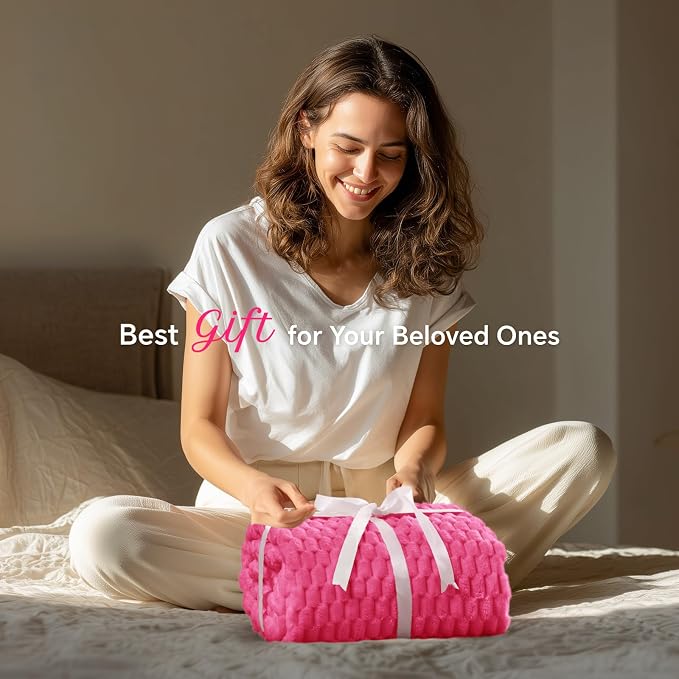 BEDELITE Hot Pink Throw Blanket - Image 2