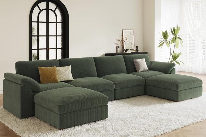 EASE MOOSE Oversized Sectional Modular Sofa, Large U Shape Sectional Couch Wide - Image 5