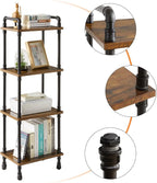 IBUYKE Industrial Pipe Ladder Shelf, 4-Tier Vintage Style Book Shelf, Free - Image 6