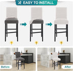 Turquoize 100% Waterproof Bar Stool Cover Stretch Washable Barstool Seat Covers - Image 6