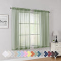 Simplebrand Rod Pocket Top Solid Voile Sheer Curtains by Simplebrand